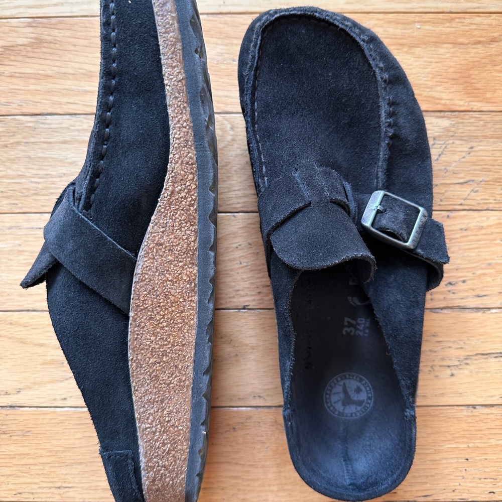 Birkenstock Black Buckley Clogs